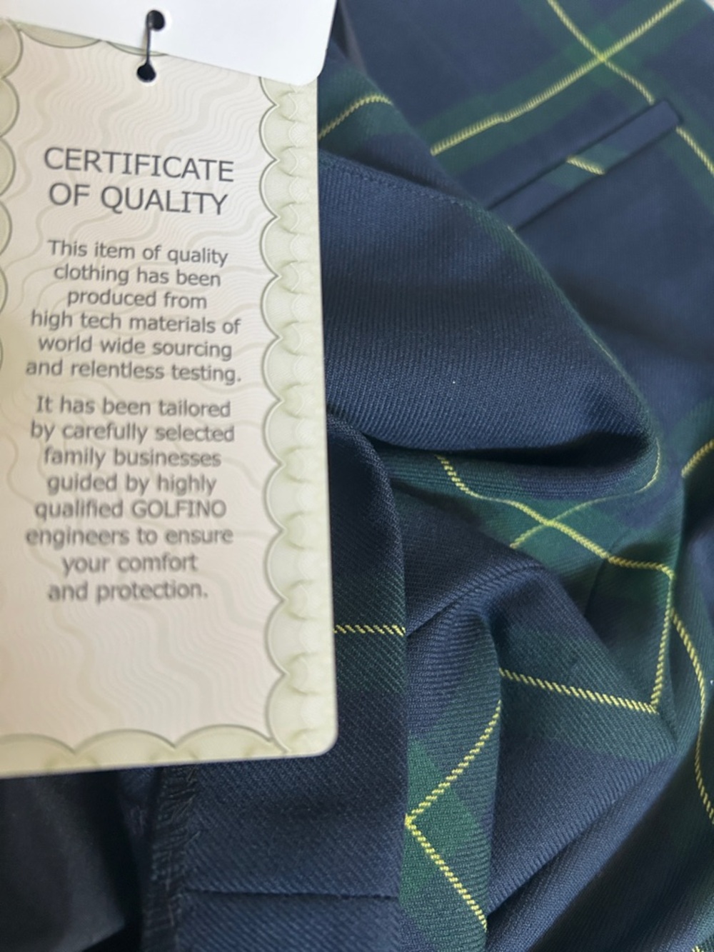 Golfino Women's Navy and Green Plaid Mini Skirt - Picture 13 of 13